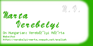 marta verebelyi business card